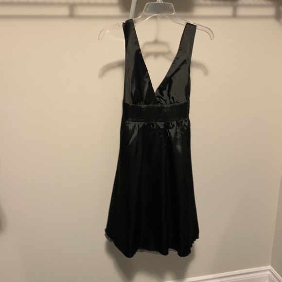 Black V Neck Cocktail Dress - Picture 1 of 5